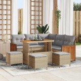 Cumpara ieftin Set de canapele pentru grădină 9 pcs bej și gri deschis