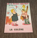 Carte Poștală Umoristică Vintage Franța &ndash; Soție Furioasă și Pescar