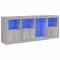 Servanta cu lumini LED, gri sonoma, 164x37x67 cm