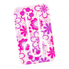 Suport telefon flexibil Floare Roz, TG by AleXer, 8190140, roz, plastic, metal, saculet si laveta incluse foto