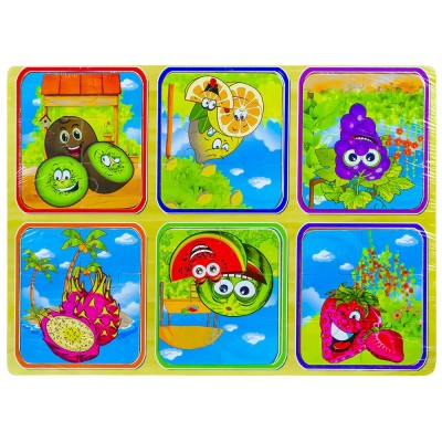 Puzzle lemn fructe 36 piese foto