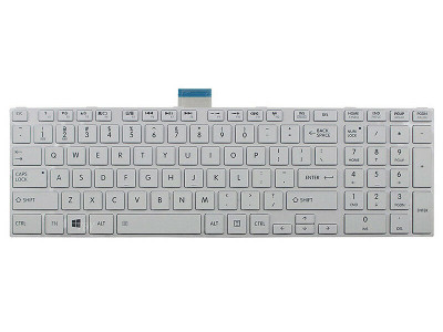 Tastatura Laptop, Toshiba, Satellite C50-A, C50T-A, C55-A, C55T-A, C50D-A, C55D-A, C55DT, alba, layout US foto