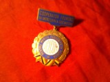 Insigna - Insemn - Cooperatot Fruntas in Intrecerea Socialista - UCECOM , h=5cm