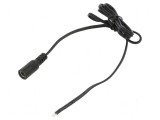 Cablu 2x0,5mm2 DC 5,5/2,1 soclu drept negru/gri 1m