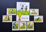 Vietnam 1989 - Seria Completă + Coliță Filatelică &bdquo;Campionatul Mondial de Fotbal Italia '90&rdquo; Neștampilat - Cod: -SW13