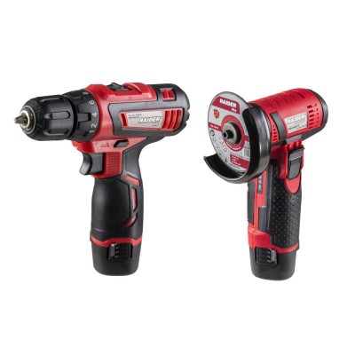 Set bormasina si polizor unghiular pe acumulator RDP-CDLAG03, 12 V, Raider 030168 foto