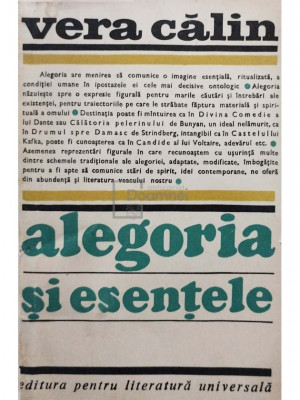 Vera Calin - Alegoria si esentele (editia 1969) foto