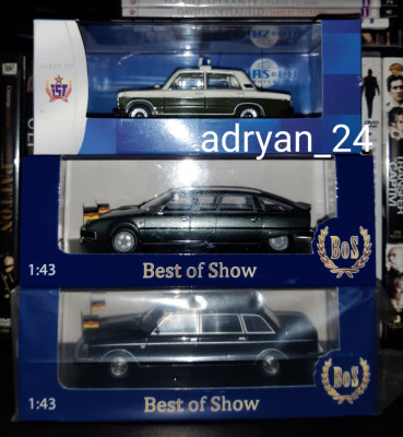 Lot 3 machete DDR State Limousine + escorta / Eric Honecker - 1/43 (RDG) foto