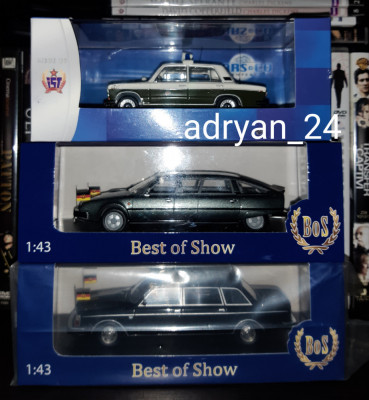 Lot 3 machete DDR State Limousine + escorta / Eric Honecker - 1/43 (RDG) foto