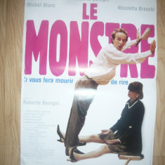 Afis Film - Le Monstre -1994 regia Roberto Benigni et Michel Filippi, dim.=54x40
