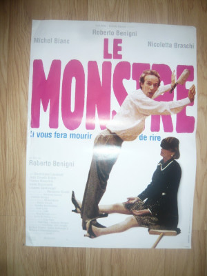 Afis Film - Le Monstre -1994 regia Roberto Benigni et Michel Filippi, dim.=54x40 foto