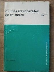 Formes structurales du francais- Monique Boy foto