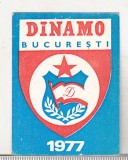 Bnk cld Calendar de buzunar - 1977 - Dinamo Bucuresti