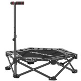 SPORTNOW Trambulină Fitness pentru Adulți &Oslash;104 cm, Pliabilă, cu Sistem de Deschidere și &Icirc;nchidere dintr-o Singură Mișcare, M&acirc;ner Reglabil și 24 Corzi