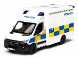 Macheta Mercedes Sprinter Police alb 1:46 replica metal Welly usi deschise cu resort