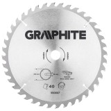 Disc circular pentru lemn Graphite 315x30 mm, 40 dinti, placute vidia