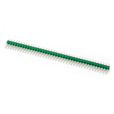 Bareta pini 2.54mm TATA ( VERDE ) / 1x40 pin header male Arduino (b.142) foto