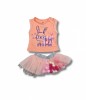 Compleu Maiou si Fustita tulle somon iepurasul Cute 6-24 luni