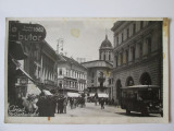 Rară! Arad:Strada General Berthelot,magazine,animată carte poștală foto 1940, Circulata, Fotografie