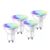 Set 4 Becuri Yeelight LED GU10 Smart Bulb W1, Multicolor, 4.5W, 350 lm