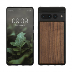 Husa kwmobile pentru Google Pixel 7 Pro, Lemn, Maro/Negru, 60033.18