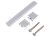 Suport aluminiu naturală 30,5mm H, 116mm L, 15,5mm W cu manetă