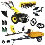 ProGARDEN Pachet Campo U16E Motocultor 14CP + RM500C Remorca 500Kg + BC120M Bara cosire + 3xPlug + FT90 Freza tractata + 2xRoti metalice RM47 + 2xCupl