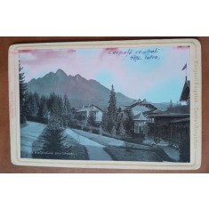 Fotografie pe carton, Carpatii Centrali Muntii Tatra, inceput de secol XX