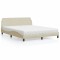 vidaXL Pat cu saltea, Dover, crem, 160x200 cm, material textil 3208429