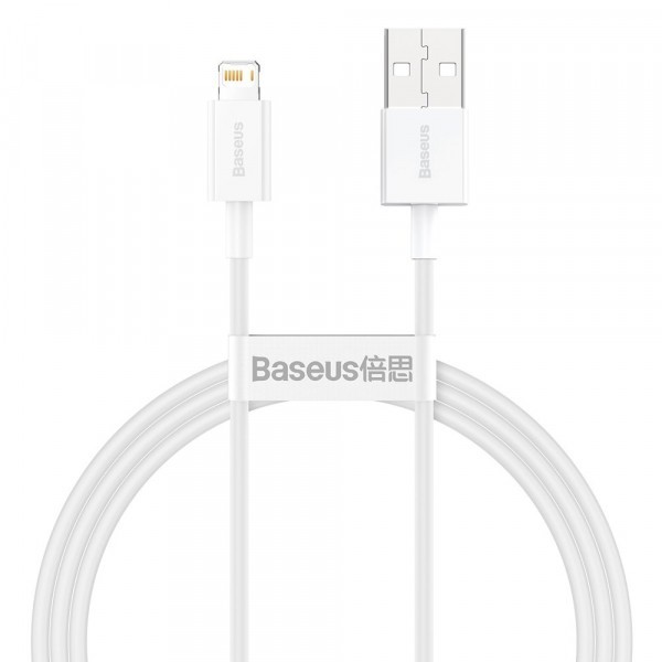 Cablu Date si Incarcare USB-A - Lightning Baseus Superior Series, 20W, 1m, Alb CALYS-A02