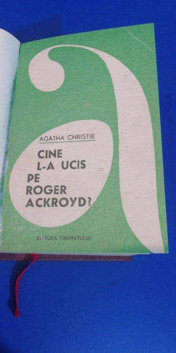 myh 532 - AGATHA CHRISTIE - CINE L-A UCIS PE ROGER A CKROYD - ED 1968