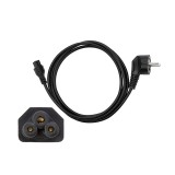 Cablu alimentare laptop Akyga AK-NB-01C, 3 pini, 1.8m, Negru