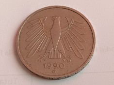 C50 - Moneda foarte veche - Germania - 5 marci - 1990 litera G