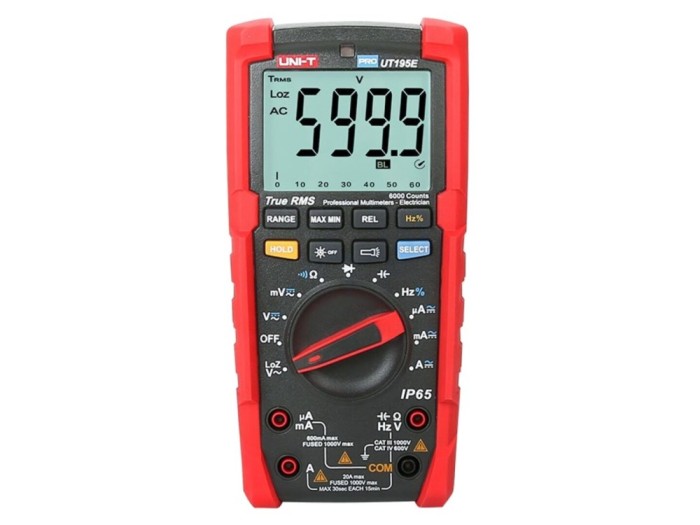 Multimetru digital LCD IP65 True RMS