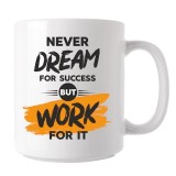 Cana alba personalizata never dream, INOVATIX&reg;. 330ml, Oem