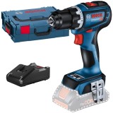 Bosch GSR 18V-90 C + GAL 18V-40 - Masina de gaurit si insurubat fara acumulatori Li-Ion 18 V - Ah 64 Nm valiza speciala + Incarcator acumulatori