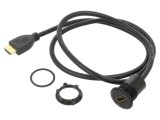 Adaptor ONPOW M22 pentru montare pe panou, piuliță din spate, negru
