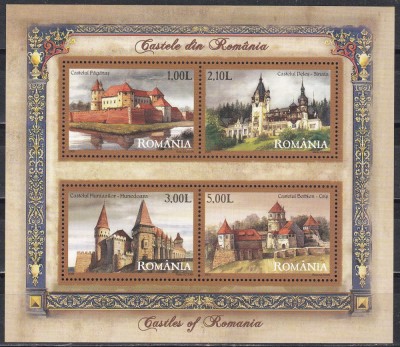 Romania 2008, LP.1810a - Castele din Romania, Bloc, MNH foto
