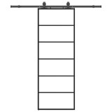 Cumpara ieftin Usa glisanta cu set de feronerie neagra 76x205 cm Sticla ESG