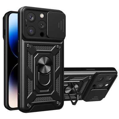 Husa iPhone 14 Pro Max protectie camera Techsuit CamShield Series, negru foto