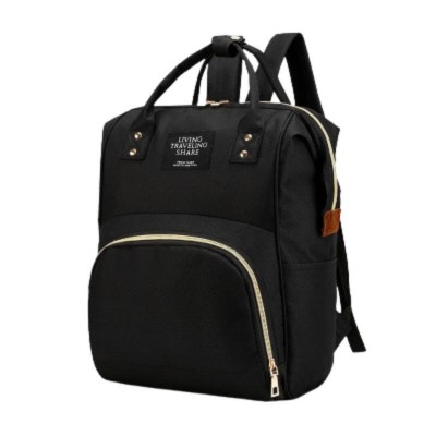 Rucsac multifunctional Edman tip geanta umar, pentru mamici, bebe si copii, Negru foto