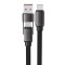 Acefast C13-04 Cablu USB-C - USB-A / USB-C 480Mb/s 3A 1.2m - Negru