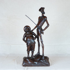 Statuie Lemn Don Quijote si Sancho Panza