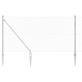 VidaXL &Icirc;mprejmuire din plasă de lanț cu 7 țevi de sprijin 1.4x10 m Oțel galvanizat