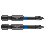 Set biti de impact PZ1X50mm 1/4&quot; 2buc. GRAPHITE 56H521 HardWork ToolsRange