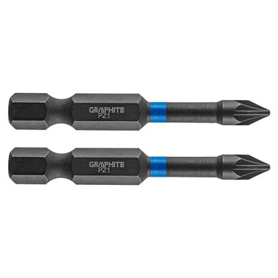 Set biti de impact PZ1X50mm 1/4&amp;quot; 2buc. GRAPHITE 56H521 HardWork ToolsRange foto