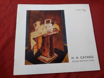 Henri.H.CATARGI-Sectiune printr-un atelier-GALERIA NOUA 1975,peisal la Balcic foto