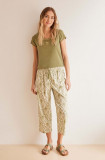 Women&#039;secret pijamale de bumbac WEEKLY SUMMER culoarea verde, bumbac, 3597397
