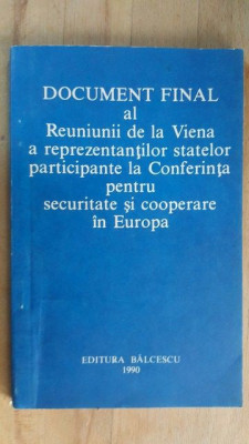 Document final al Reuniunii de la Viena foto