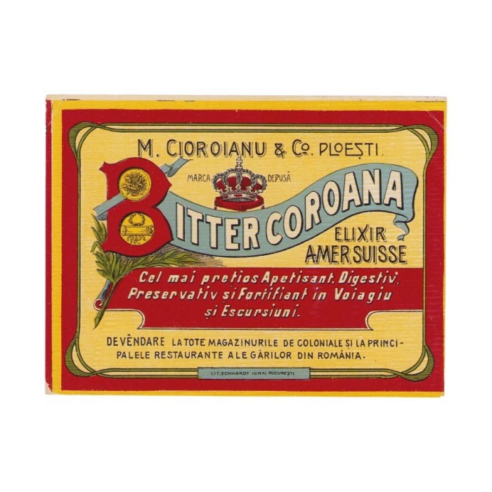 Bitter Coroana, etichetă